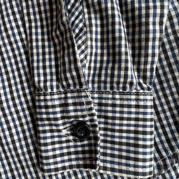 Nautica Boys Gingham Button Down Shirt Size 5 - Picture 3 of 7